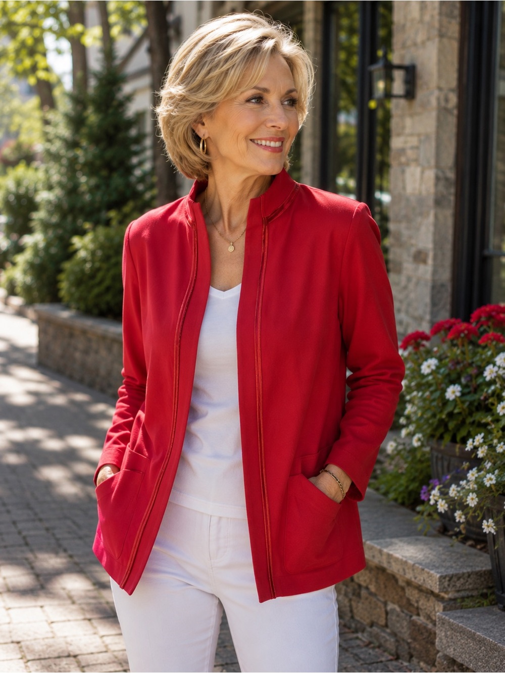 TAHARI WOMAN Plus Size Red Blazer Jacket 0X